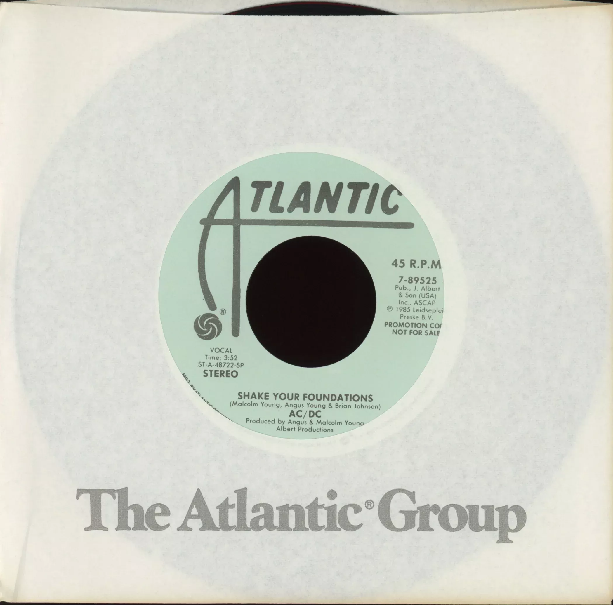 AC/DC - Shake Your Foundations on Atlantic Promo