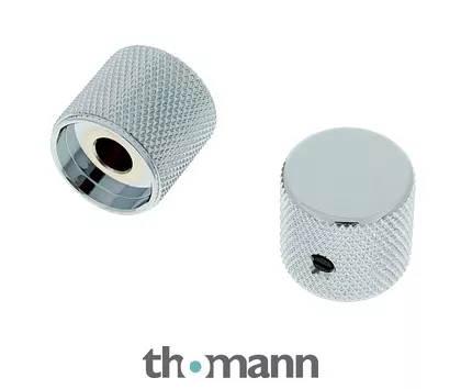 Allparts Metal Barrel Knobs Chrome