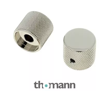 Allparts Metal Barrel Knobs Nickel