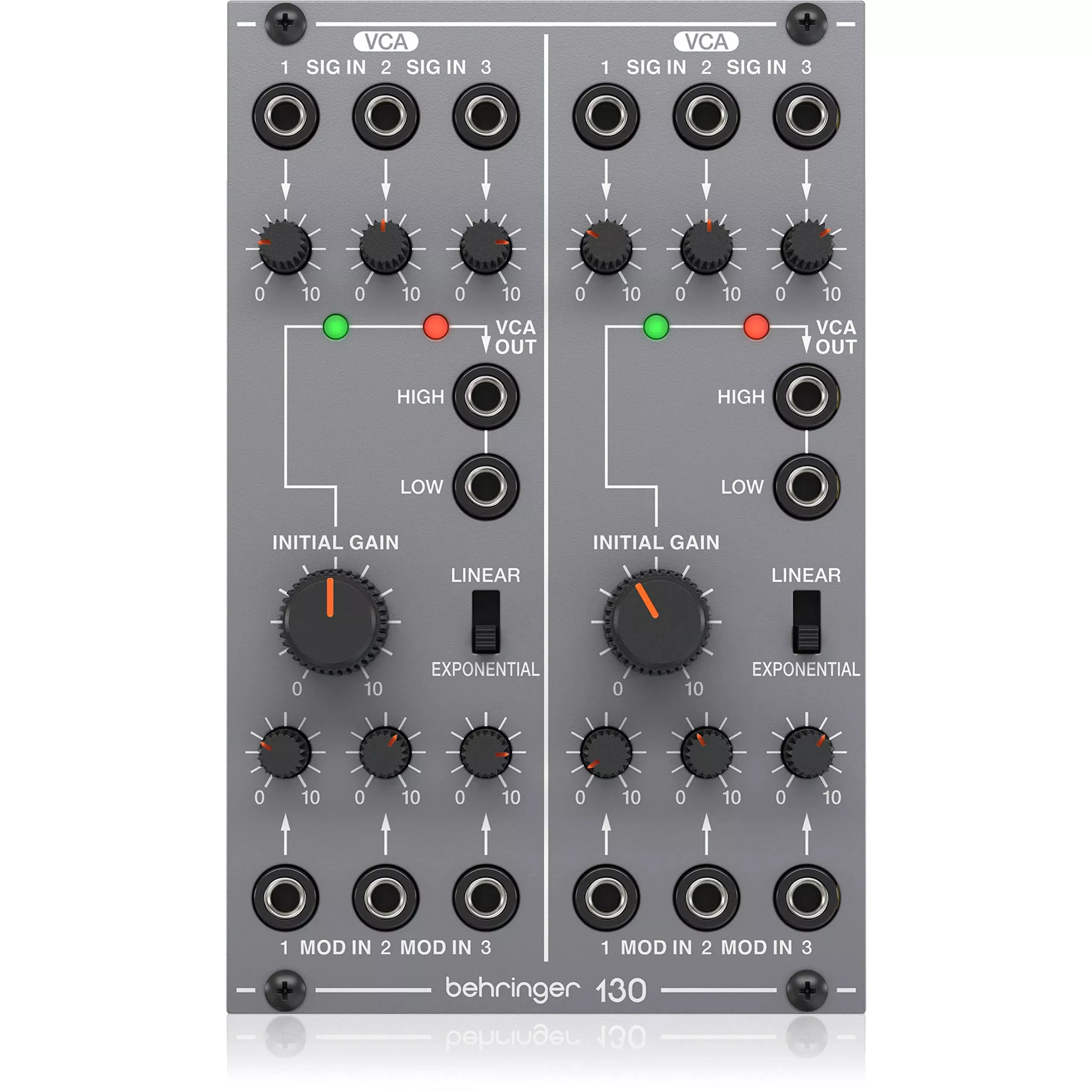 Behringer 130 DUAL VCA Legendary Analog Dual VCA Module for Eurorack