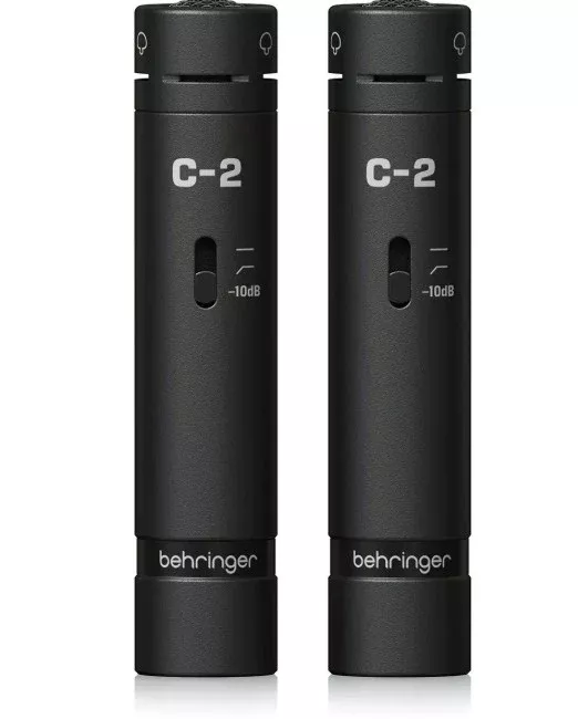 Behringer C-2 Dark Edition Matched Studio Condenser Microphones, Black Pair