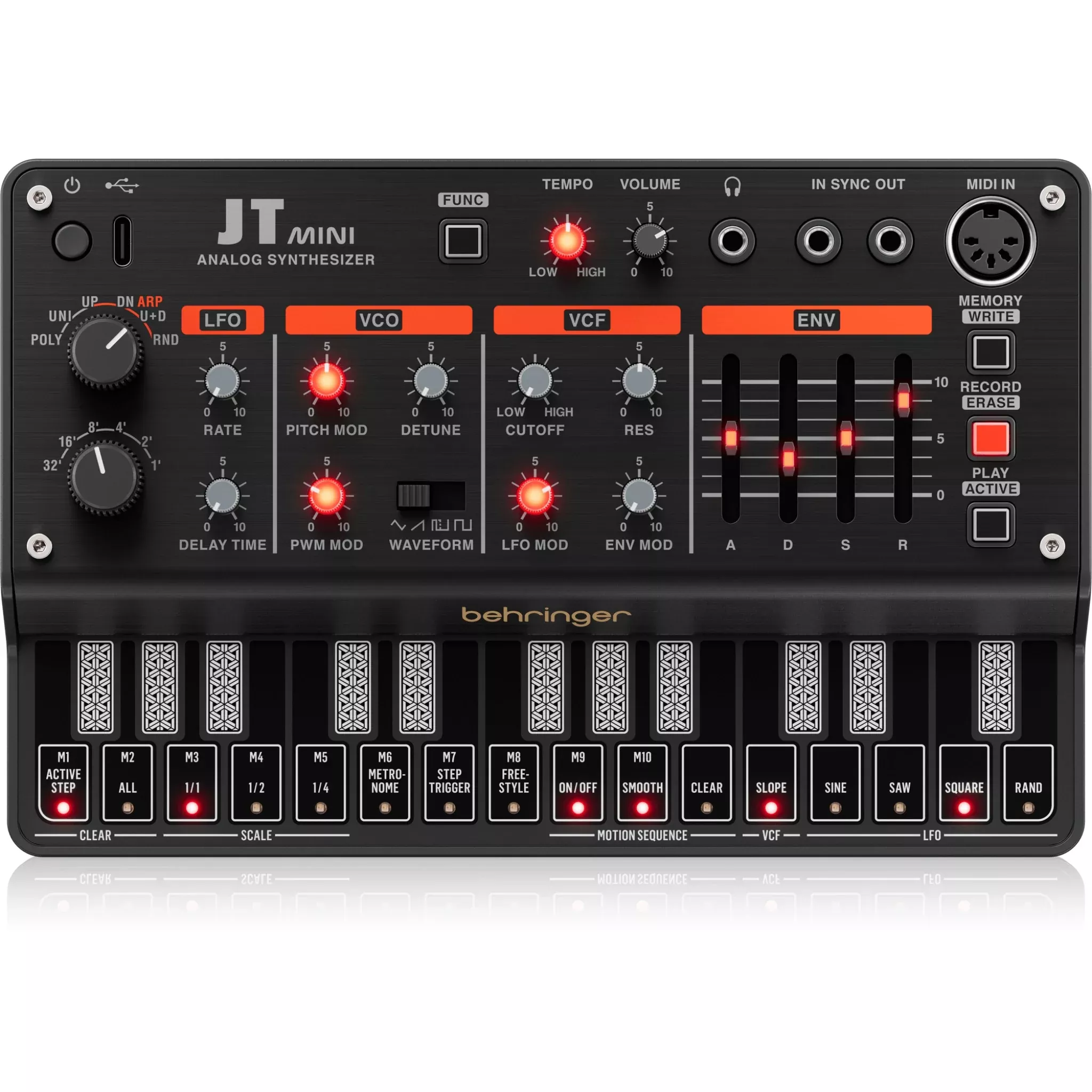 Behringer JT Mini Analog Polyphonic Synthesizer with Sequencer