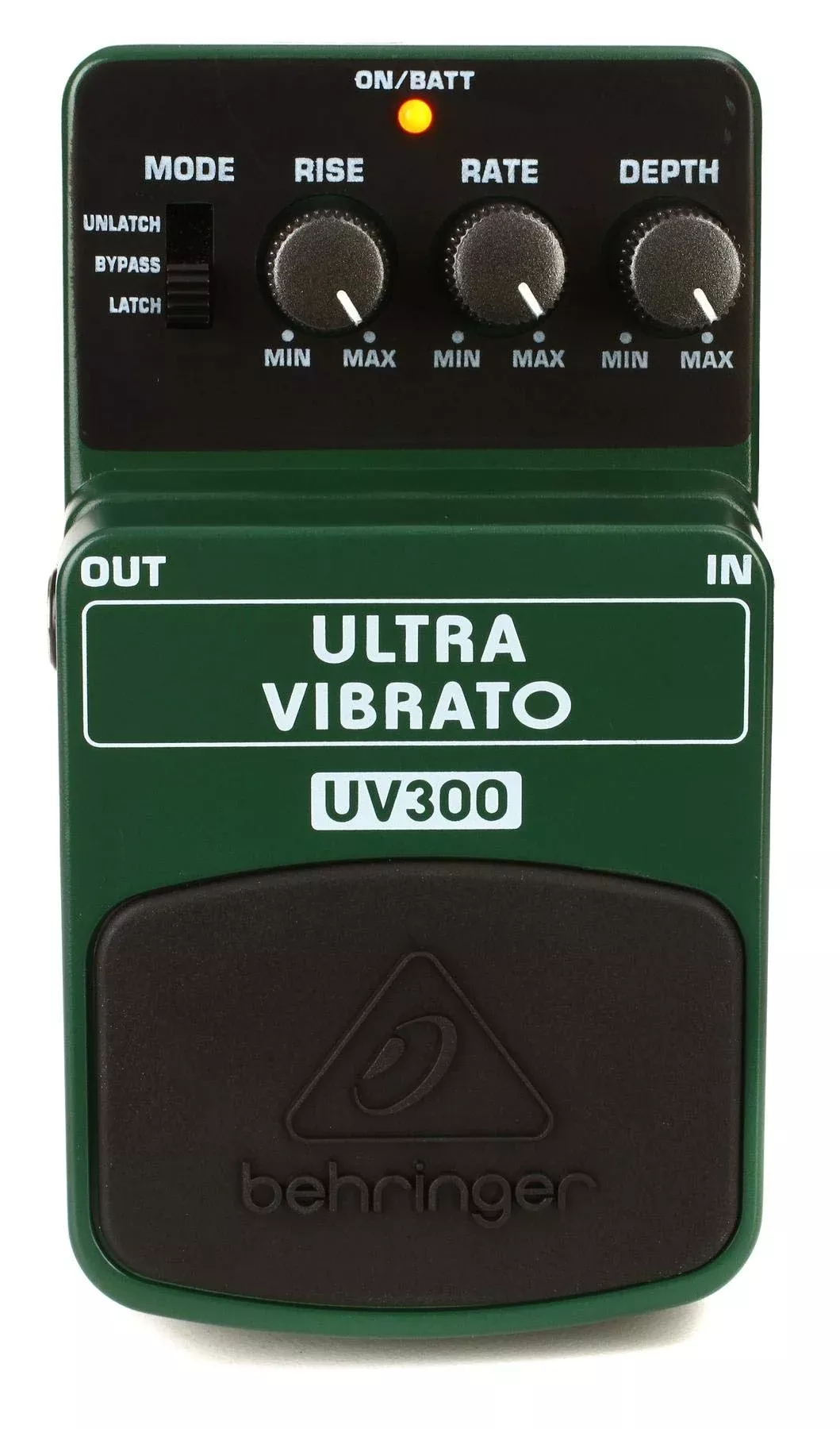 Behringer ULTRA VIBRATO UV300 Classic Vibrato Instrument Effects Pedal, Green