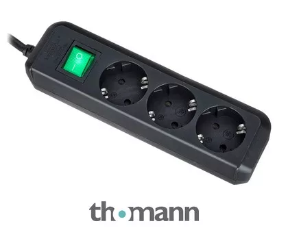 Brennenstuhl Eco-L 3 Way Split Sw 3m BK