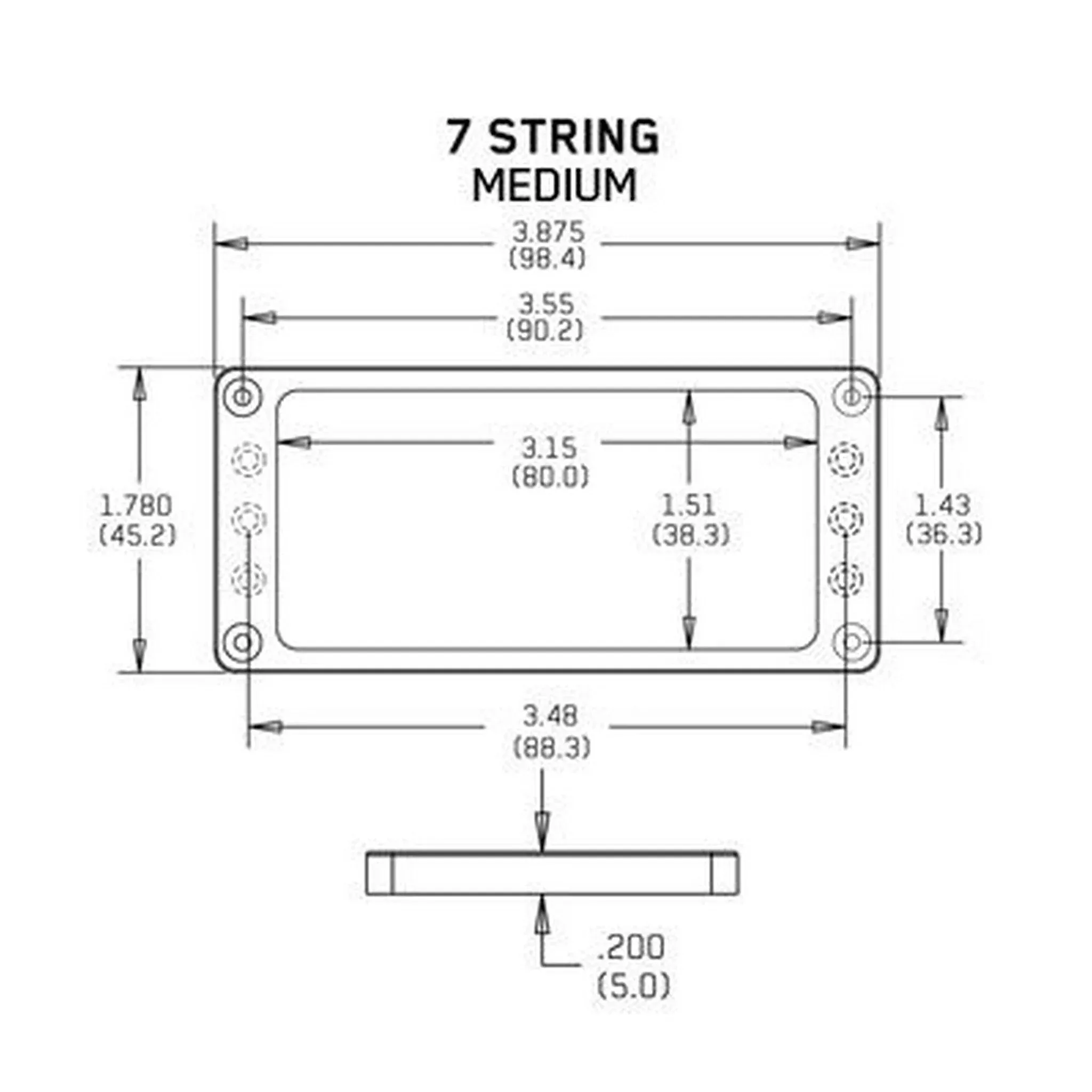 EMG Flat 7 Medium 0.2-Inch Pickup Mounting Ring - Black