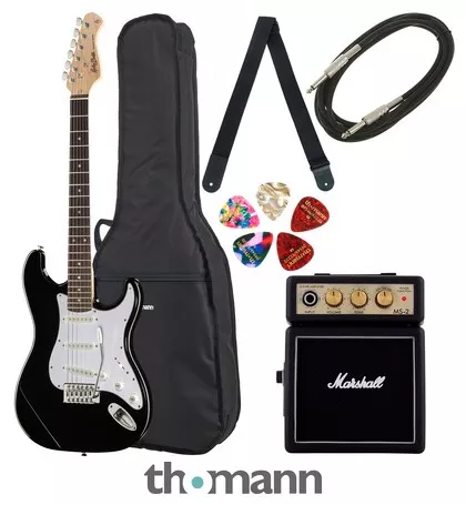 Harley Benton ST-20 BK Standard Serie Bundle