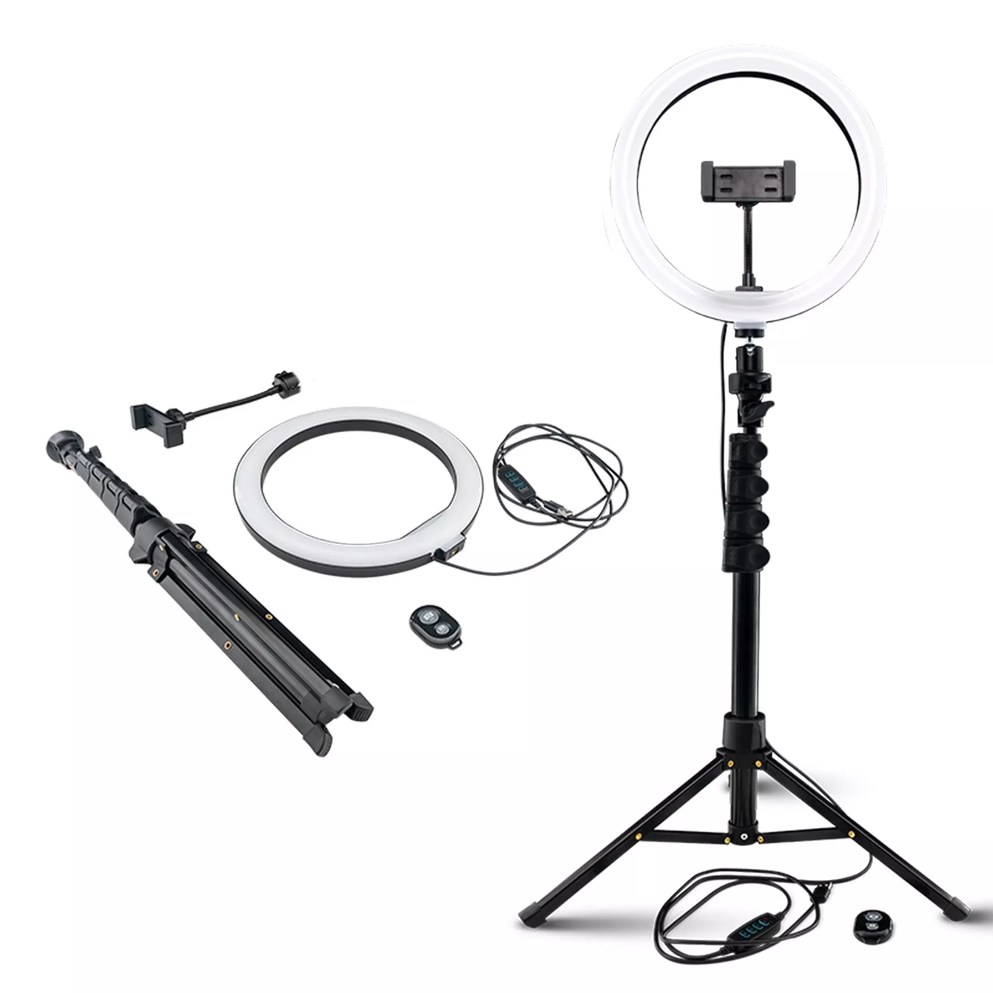 Mackie mRING-10 Inch 3-Color Ring Light Kit with Stand and Remote