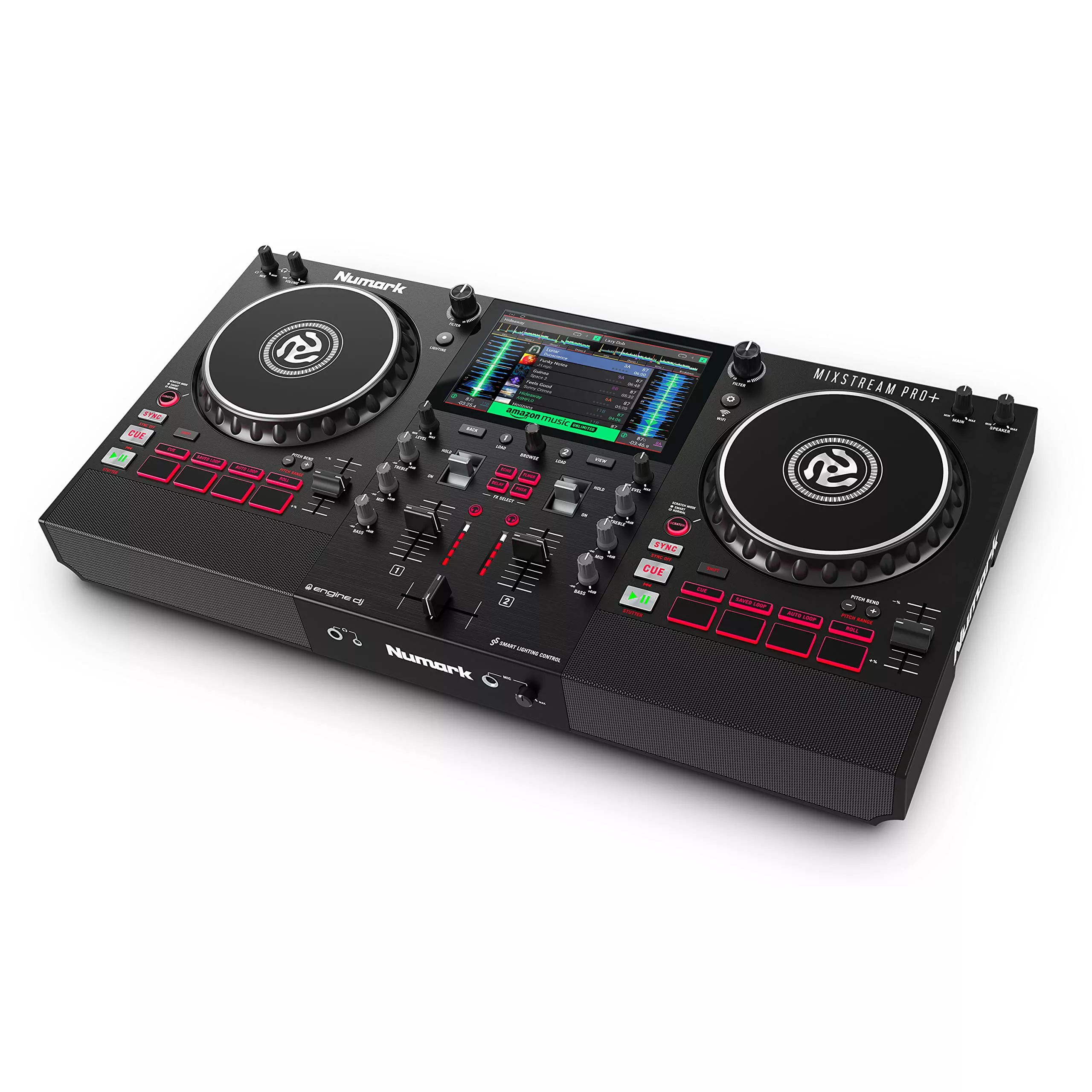 Numark Mixstream Pro + Standalone DJ Controller with Stems, Wi-Fi & Speakers