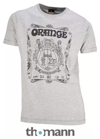 Orange T-Shirt Crest Grey L