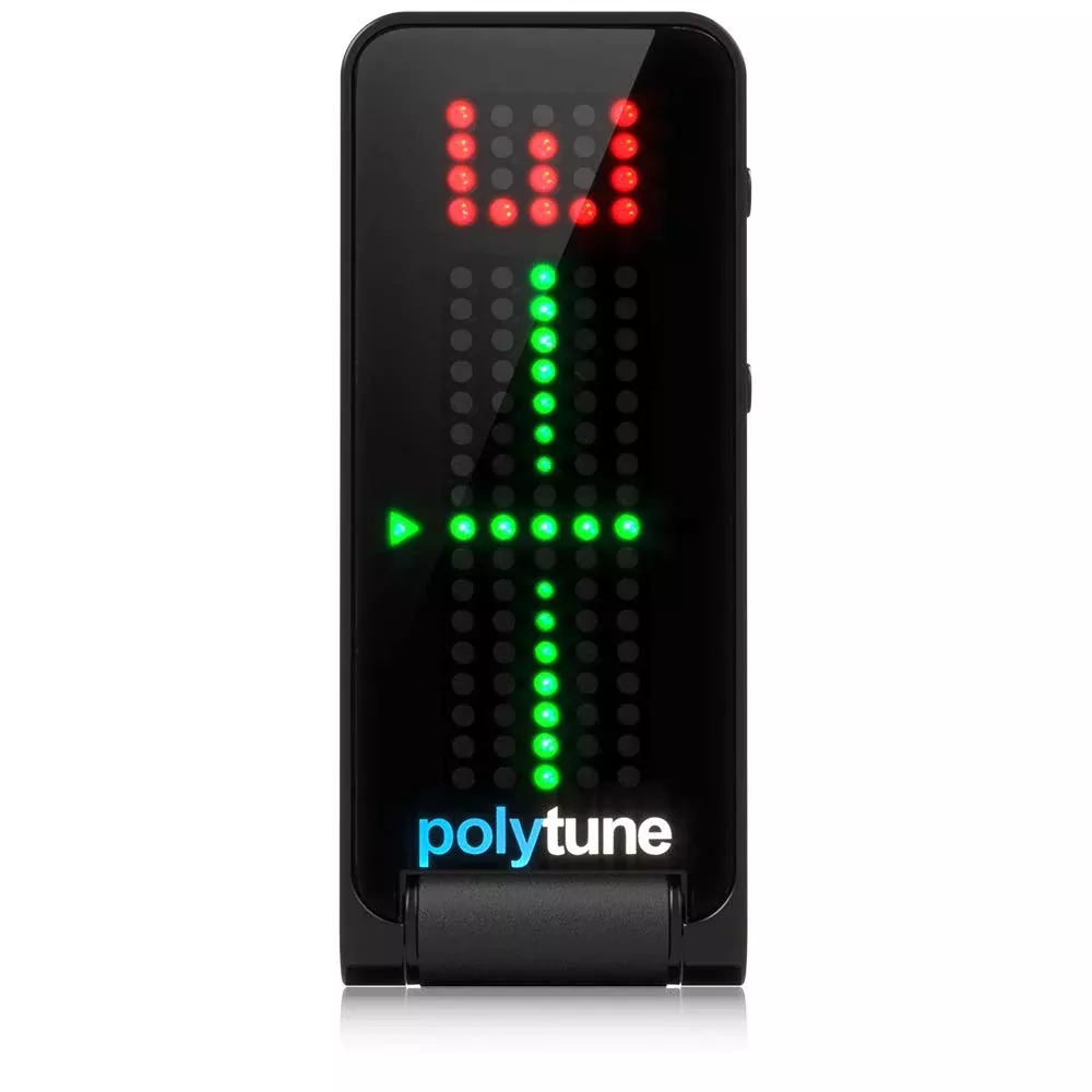 TC Electronic POLYTUNE CLIP Polyphonic Clip-On Guitar Tuner, Black