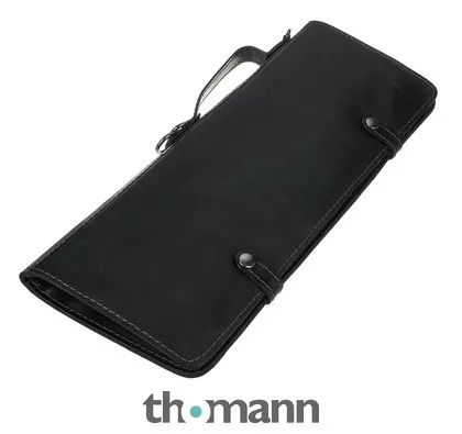 Zultan Leather Stick Bag Black